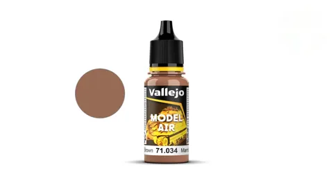 Lahvička akrylové barvy Vallejo Model Air 71034 pískově hnědá (Sand Brown) 18 ml
