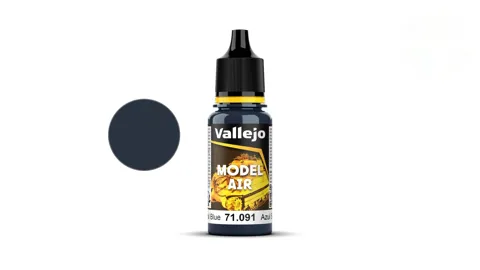 Lahvička akrylové barvy Vallejo Model Air 71091 signální modrá 18 ml s kapátkem
