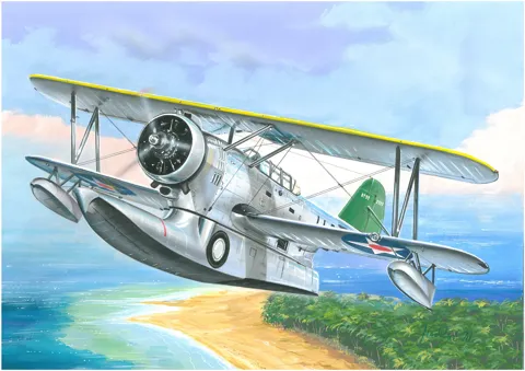 Krabice plastikové stavebnice Valom 72126 Grumman J2F-2/J2F-2A Duck v měřítku 1/72