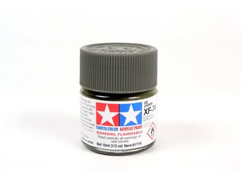 Lahvička akrylové barvy Tamiya Acrylic Mini XF-74 81774 olivová zelená JGSDF, 10 ml