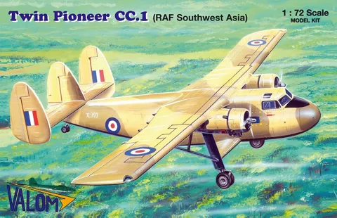 Krabice stavebnice Valom 72138 Scottish Aviation Twin Pioneer v měřítku 1/72, RAF Southwest Asia