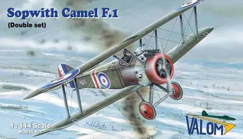 Krabice stavebnice Valom 14417 Sopwith F.1 Camel v měřítku 1/144, dvojbalení