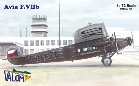 Krabice stavebnice Valom 72038 Avia-Fokker F.VIIb/3m v měřítku 1/72