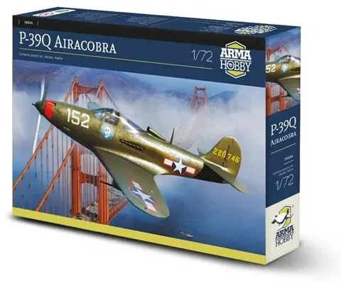 Krabice plastikové stavebnice Arma Hobby 70055 P-39Q Airacobra v měřítku 1/72
