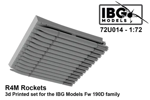 3D tištěná sada IBG Models 72U014 rakety R4M pro Fw 190D v měřítku 1/72