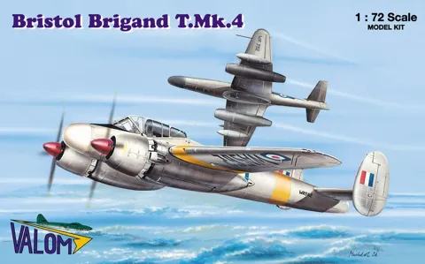 Krabice plastikové stavebnice Valom 72063 Bristol Brigand T.Mk.4 v měřítku 1/72