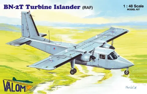Krabice plastikové stavebnice Valom 48012 Britten-Norman BN-2T Turbine Islander RAF v měřítku 1/48