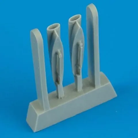 Resinové vzduchové vstupy Quickboost QB72107 pro F-8 Crusader 1/72 Academy