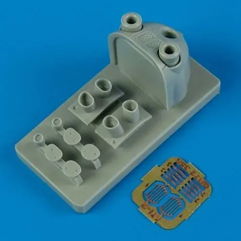Resinová sada Quickboost QB72355 – sání, výfuky a kryty F.O.D. pro Mi-2 Hoplite 1/72