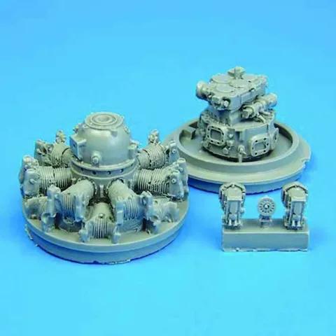 Resinový motor Quickboost QB48013 pro model F4F-4 Wildcat Tamiya v měřítku 1/48