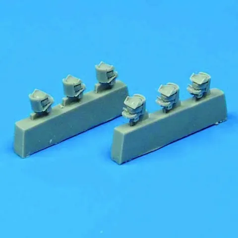 Resinové zaměřovače Aires Quickboost QB48015 N-3A/B v měřítku 1/48, 6 kusů na licím bloku