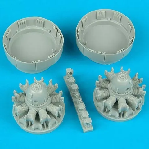 Resinové motory Quickboost QB48062 pro model A-26B/C v měřítku 1/48
