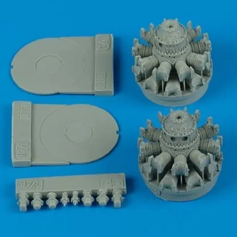Sada náhradních motorů Quickboost QB48142 F7F Tigercat 1/48 pro stavebnici Italeri