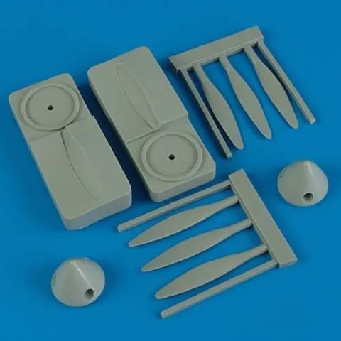 Resinová vrtule Quickboost QB48381 pro P-38 Lightning 1/48 s přípravkem pro usazení