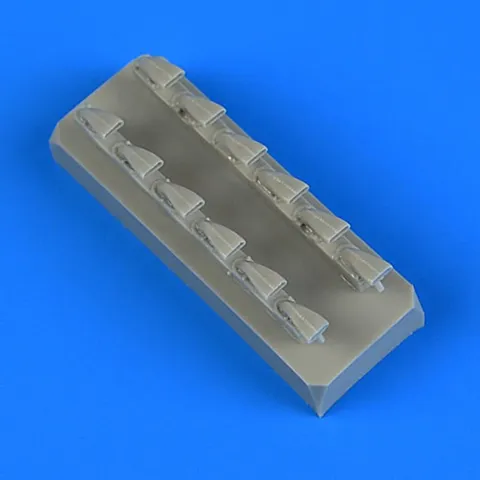 Resinová sada výfuků Quickboost QB48821 pro Bf 109 G-6 v měřítku 1/48