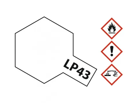 Skleněná lahvička lakové barvy Tamiya LP-43 82143 perleťově bílá 10 ml