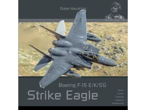 Obálka publikace Duke Hawkins: Boeing F-15E Strike Eagle, 196 stran, anglicky
