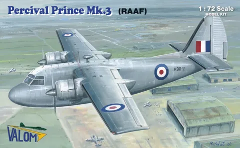 Krabice plastikové stavebnice Valom 72159 Percival Prince Mk.3 RAAF v měřítku 1/72