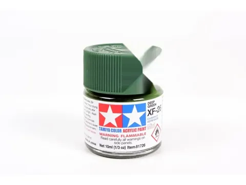 Lahvička akrylové barvy Tamiya Acrylic Mini XF-27 Black Green 10 ml