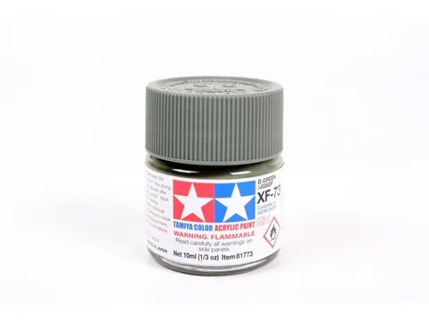 Lahvička akrylové barvy Tamiya Acrylic Mini XF-73 tmavě zelená JGSDF 10 ml