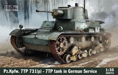 Krabice plastikové stavebnice IBG Models 35073 Pz.Kpfw. 7TP 731(p) v měřítku 1/35