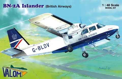 Krabice stavebnice Valom 48010 Britten-Norman BN-2A Islander British Airways v měřítku 1/48