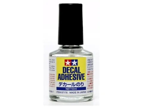 Lahvička Tamiya 87176 Decal Adhesive, lepidlo na obtisky pro plastikové modely