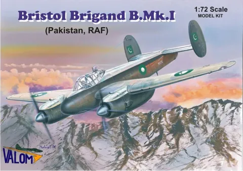 Krabice stavebnice Valom 72081 Bristol Brigand B.Mk.I v měřítku 1/72