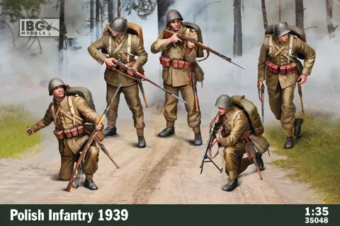 Plastikové figurky IBG Models 35048 polská pěchota 1939 v měřítku 1/35