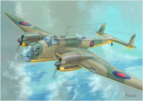 Krabice plastikové stavebnice Valom 14437 Handley Page Hereford v měřítku 1/144