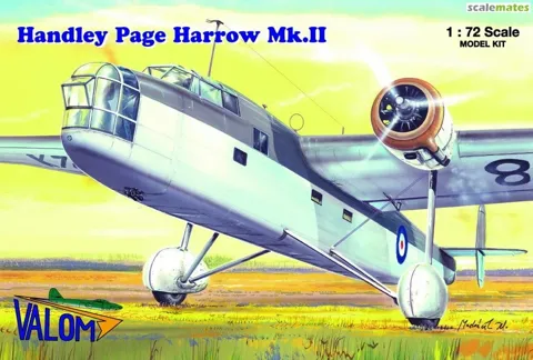 Krabice stavebnice Valom 72118 Handley Page Harrow Mk.II v měřítku 1/72
