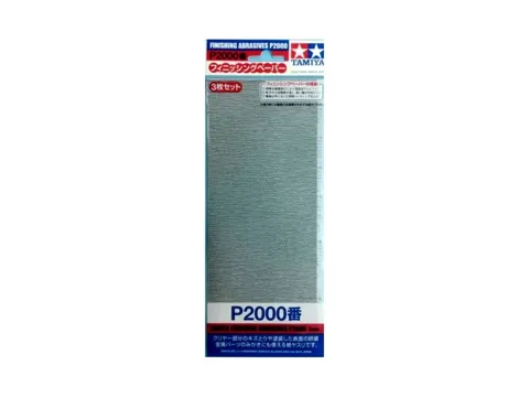 Balení brusných archů Tamiya 87060 Finishing Abrasives P2000, 3 kusy