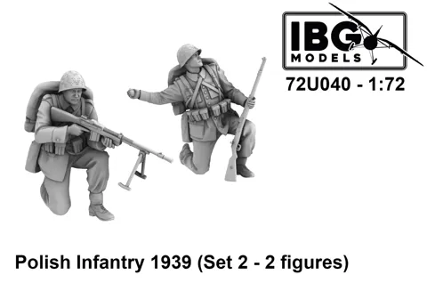 Sada figurek IBG Models 72U040 polská pěchota 1939, set 2 v měřítku 1/72, 3D tisk