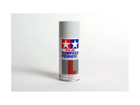 Sprej základové barvy Tamiya 87064 Fine Surface Primer L světle šedý 180 ml