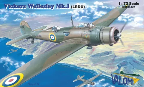 Krabice stavebnice Valom 72077 Vickers Wellesley Mk.I (LRDU) v měřítku 1/72