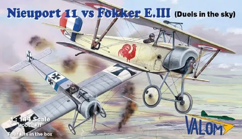 Krabice stavebnice Valom 14420 Nieuport 11 vs Fokker E.III v měřítku 1/144