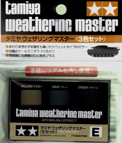 Patinovací sada Tamiya 87098 Weathering Master E Set v plastovém boxu s aplikátorem