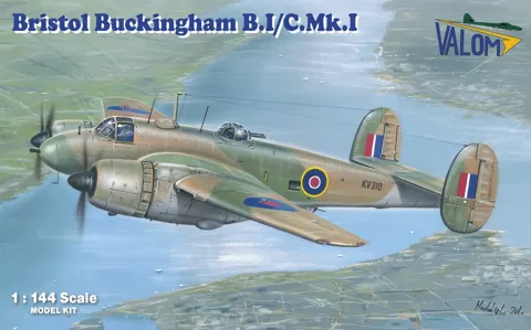 Krabice stavebnice Valom 14434 Bristol Buckingham B.1/C.Mk.I v měřítku 1/144