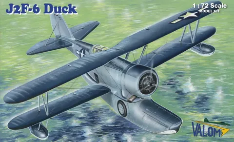 Krabice plastikové stavebnice Valom 72113 Grumman J2F-6 Duck v měřítku 1/72
