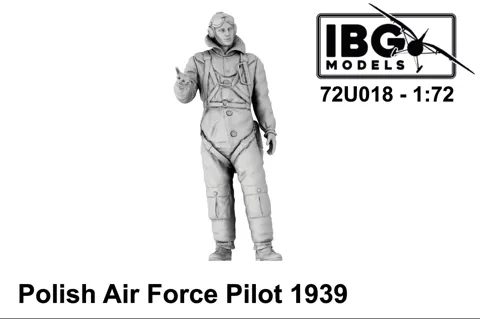 Figurka IBG Models 1/72 pilot polského letectva 1939 vytištěná technologií 3D tisku