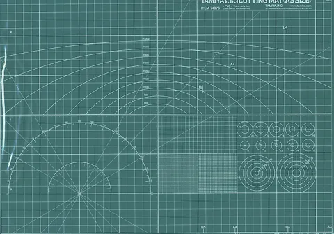 Zelená řezací podložka Tamiya 74076 Cutting Mat ve formátu A3