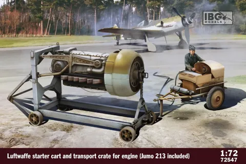 Krabice sady IBG Models 72547 startovací vozík Luftwaffe a motor Jumo 213 v měřítku 1/72