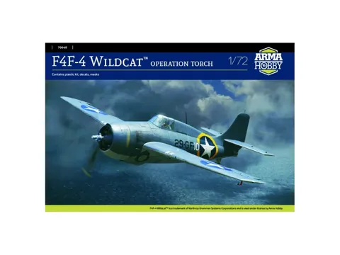 Krabice plastikové stavebnice Arma Hobby 70065 F4F-4 Wildcat Operation Torch v měřítku 1/72