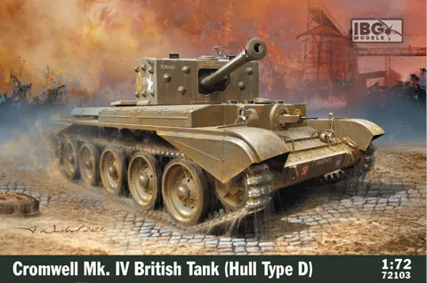 Krabice plastikové stavebnice IBG Models 72103 Cromwell Mk.IV britský tank v měřítku 1/72