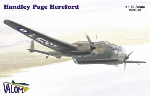 Krabice plastikové stavebnice Valom 72035 Handley Page Hereford v měřítku 1/72