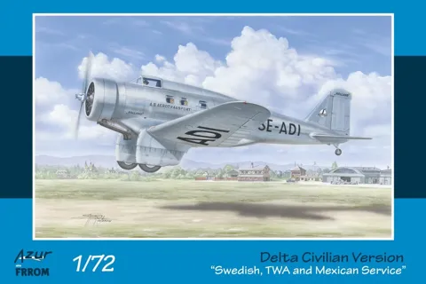 Krabice plastikové stavebnice FRROM FR0032 Northrop Delta civilní verze v měřítku 1/72