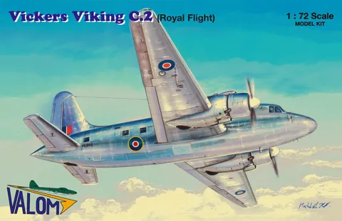 Krabice plastikové stavebnice Valom 72148 Vickers Viking C.2 Royal Flight v měřítku 1/72