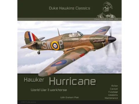 Obálka publikace Duke Hawkins Classic: Hawker Hurricane od HMH Publications, 116 stran