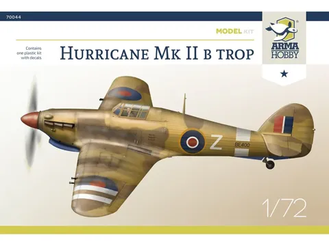 Krabice stavebnice Arma Hobby 70044 Hurricane Mk IIb Trop v měřítku 1/72