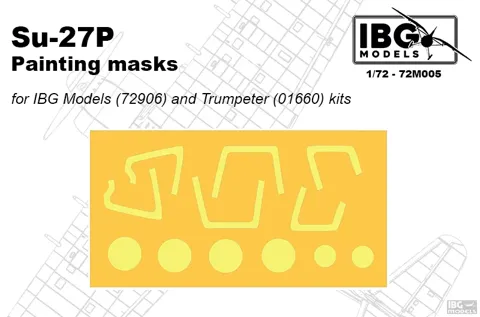 Sada lakovacích masek IBG Models 72M005 pro Su-27P v měřítku 1/72